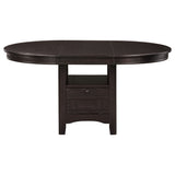 Lavon Espresso Oval Extension Leaf Dining Room Set