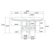 Lavon Espresso Oval Extension Leaf Dining Room Set