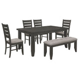Dalila Dark Grey Rectangular Dining Room Set