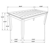 Dalila Dark Grey Rectangular Dining Room Set