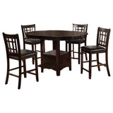 Lavon Espresso Oval Counter Height Set