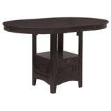 Lavon Espresso Oval Counter Height Set