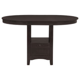 Lavon Espresso Oval Counter Height Set