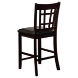 Lavon Espresso Oval Counter Height Set
