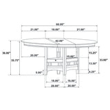 Lavon Espresso Oval Counter Height Set