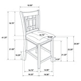 Lavon Espresso Oval Counter Height Set