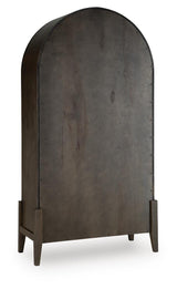 Benhall Dark Brown Accent Cabinet — back view