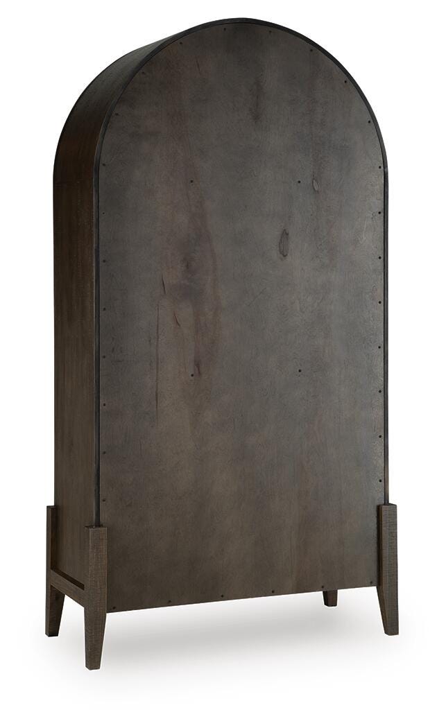 Benhall Dark Brown Accent Cabinet — back view