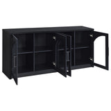 Riva 4-door Dining Sideboard Buffet Storage Credenza Black