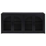Riva 4-door Dining Sideboard Buffet Storage Credenza Black