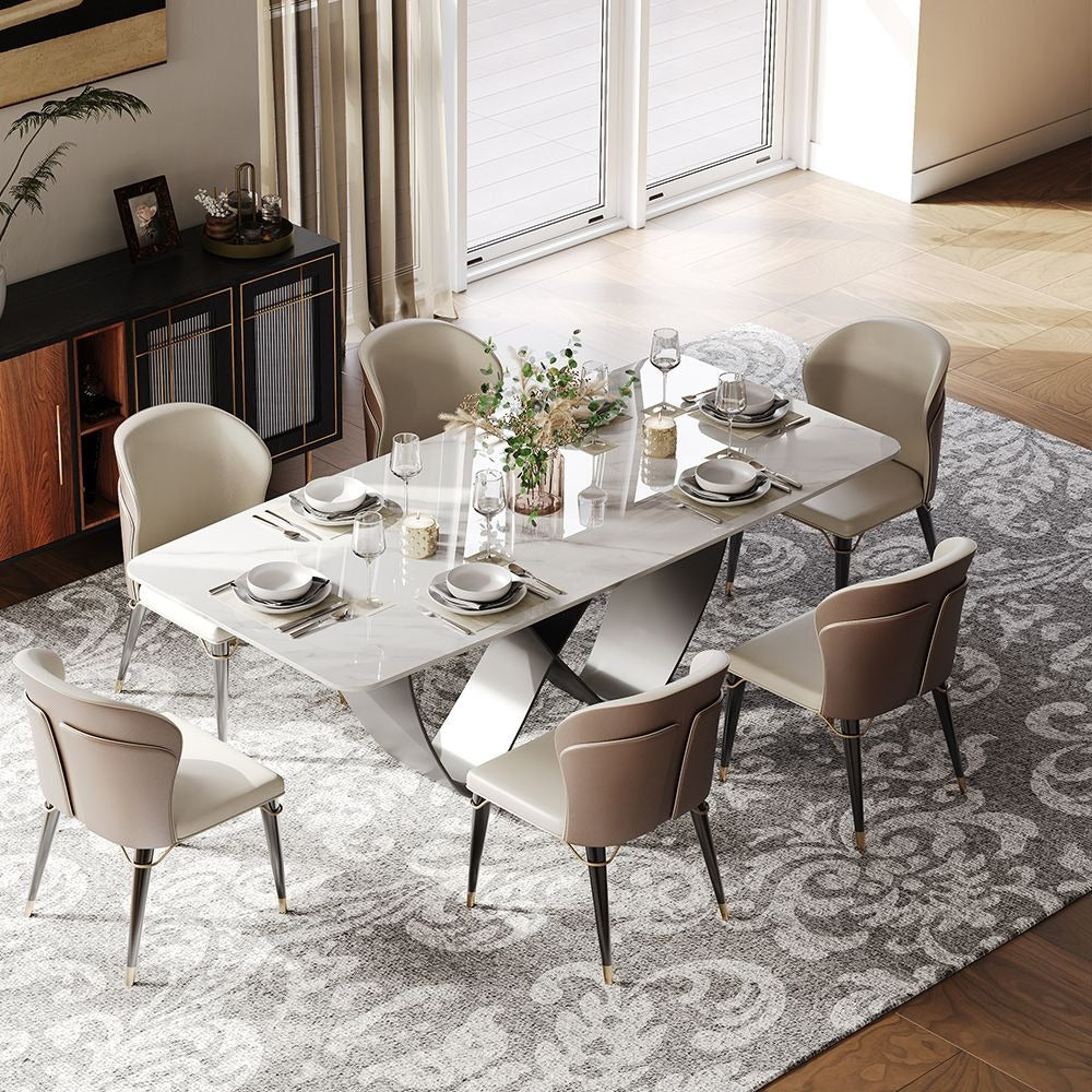 Amara Glossy White Dining Table