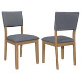 Catherine Upholstered Dining Arm Chair Gray (Set of 2)
