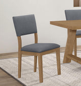 Catherine Upholstered Dining Arm Chair Gray (Set of 2)