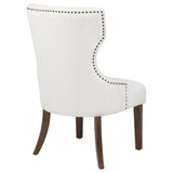 Baney Fabric Upholstered Dining Side Chair Cream and Dark Oak