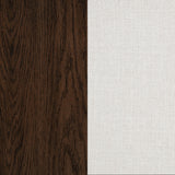 Baney Fabric Upholstered Dining Side Chair Cream and Dark Oak