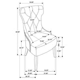 Baney Fabric Upholstered Dining Side Chair Cream and Dark Oak
