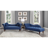 Adira Blue Upholstered Tufted Sofa