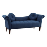 Adira Blue Upholstered Tufted Sofa
