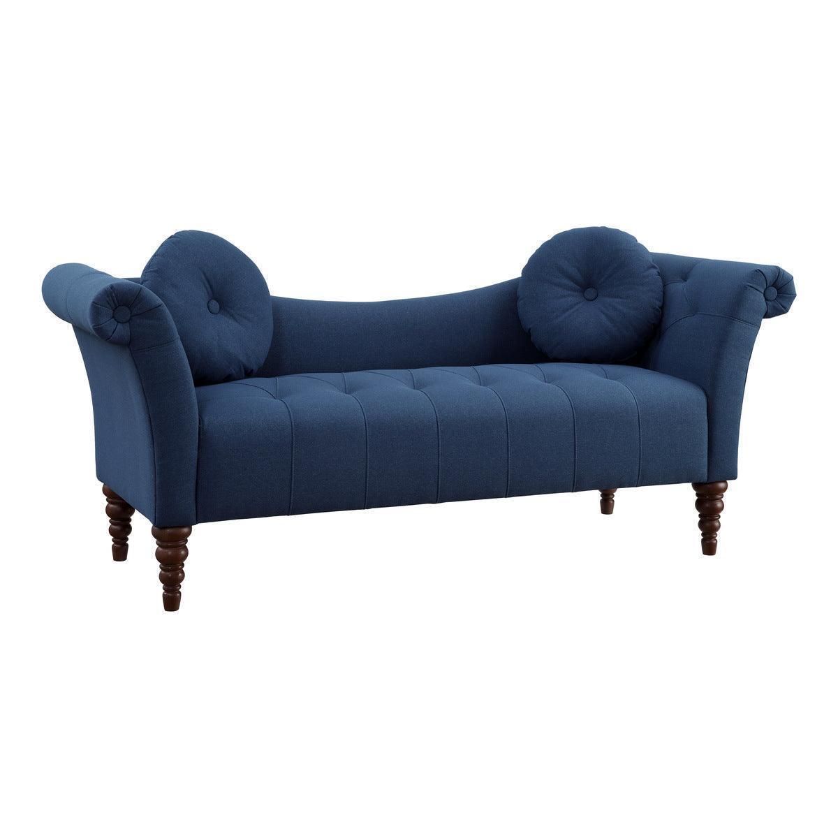 Adira Blue Upholstered Tufted Sofa