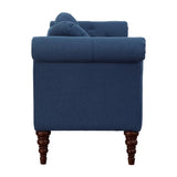 Adira Blue Upholstered Tufted Sofa