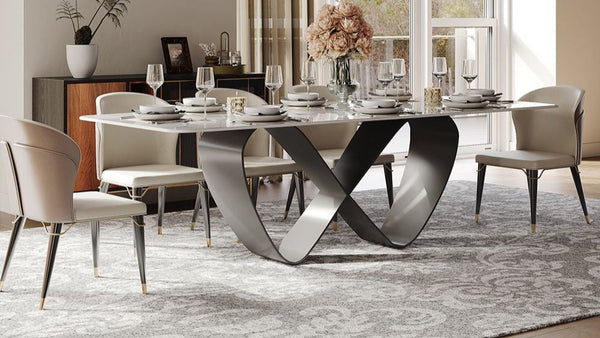 Amara Glossy White Dining Table