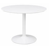 Lowry White Black Round Dining Room Set