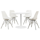 Lowry White Round Dining Room Set