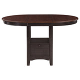 Lavon Chestnut Oval Counter Height Set