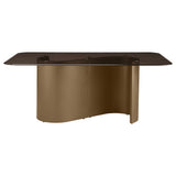 Edson Bronze Rectangular Glass Top Dining Room Set