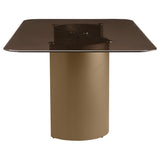 Edson Bronze Rectangular Glass Top Dining Room Set