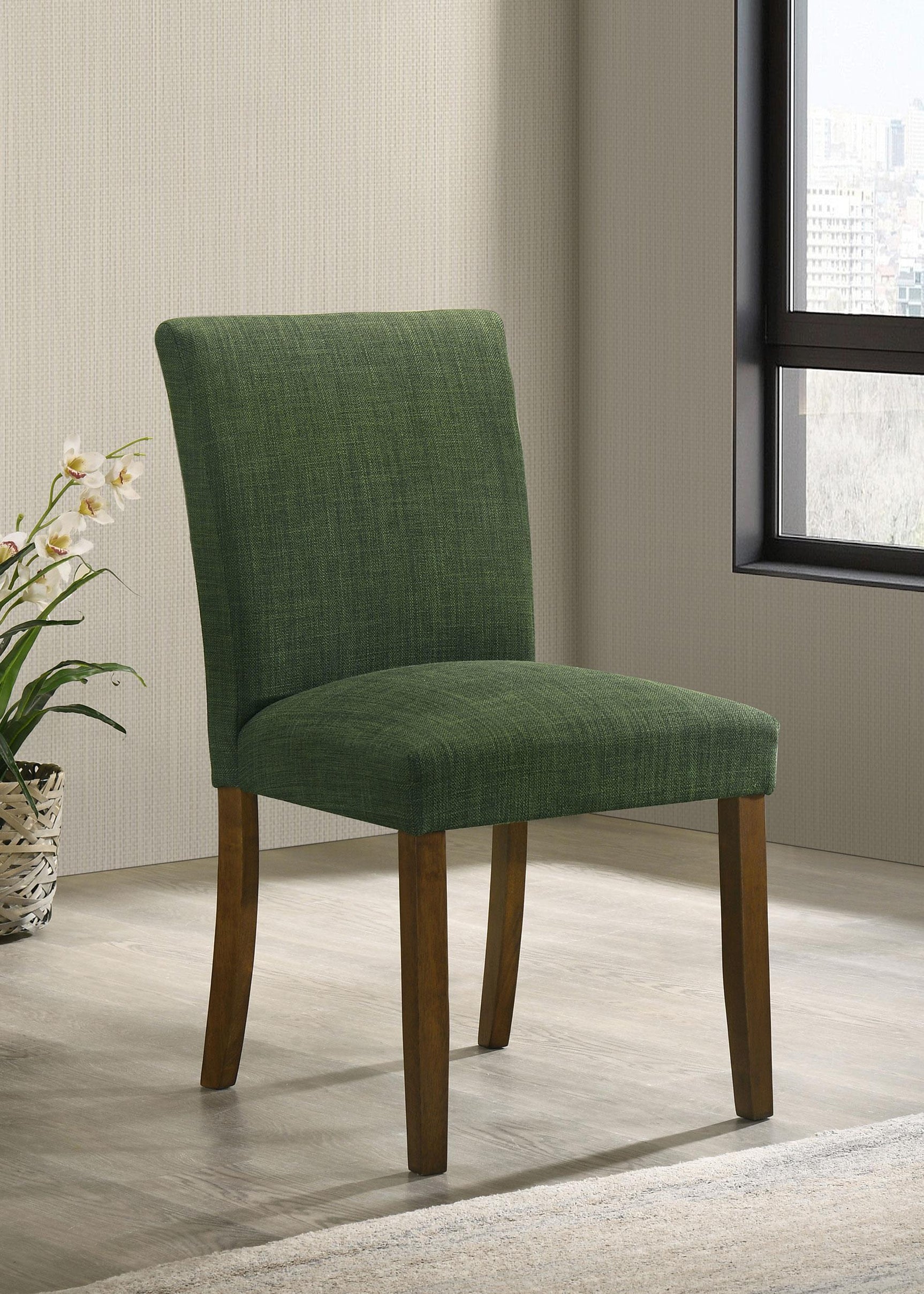 Cantley Upholstered Dining Side Chair Green (Set of 2) 106378