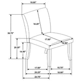 Cantley Upholstered Dining Side Chair Gray (Set of 2) 106379