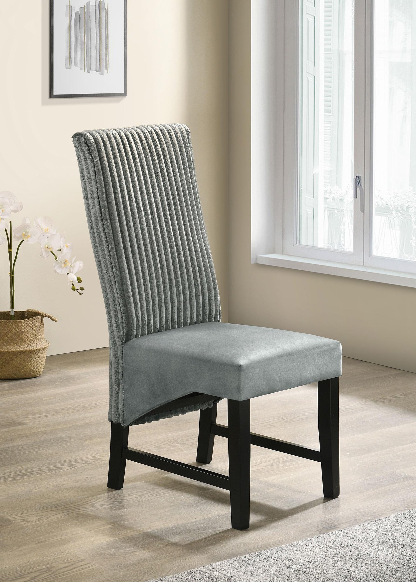 Barrand Upholstered Dining Side Chair Gray (Set of 2)