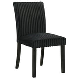 Dermott Upholstered Parson Dining Side Chair Black (Set of 2)