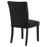 Dermott Upholstered Parson Dining Side Chair Black (Set of 2)
