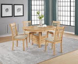 Lavon Wood Dining Side Chair Linen and Light Oak (Set of 2)