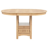 Lavon Oval 60-inch Counter Height Extension Dining Table Light Oak