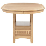 Lavon Oval 60-inch Counter Height Extension Dining Table Light Oak