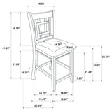 Lavon Wood Counter Height Dining Chair Linen and Light Oak (Set of 2)