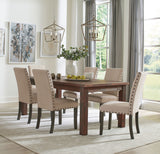 Coleman Rustic Golden Brown Rectangular Dining Set
