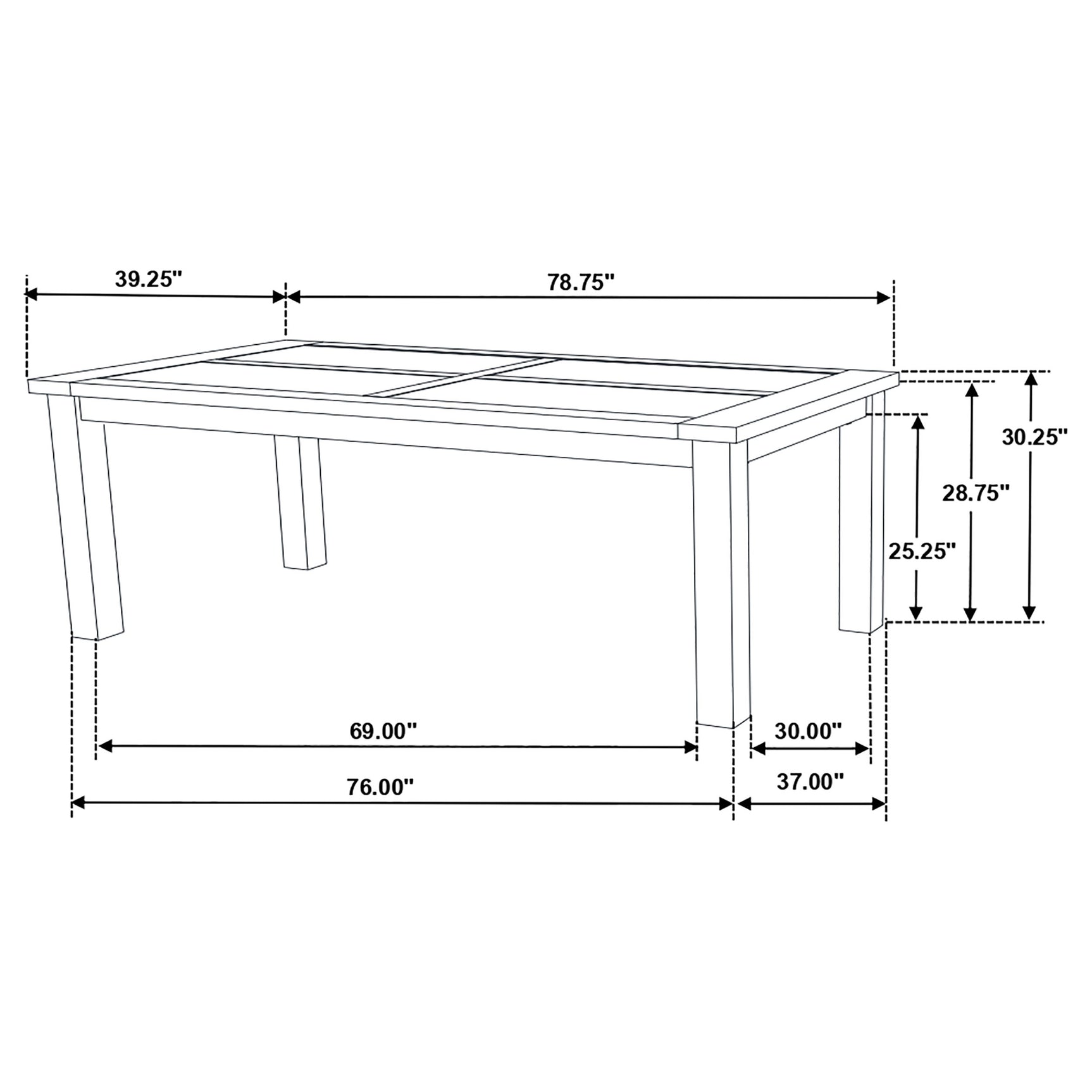 Coleman Rustic Golden Brown Rectangular Dining Set