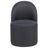 Aubrey Upholstered Barrel Dining Side Chair Charcoal (Set of 2)