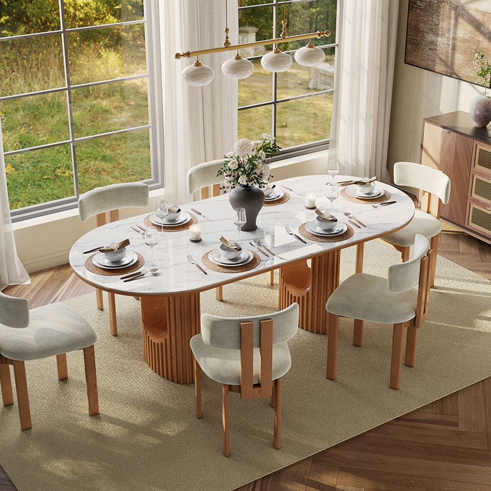 Silvo 79" Glossy White Dining Table