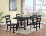 Newport Black Rectangular Trestle Dining Room Set