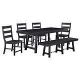 Newport Black Rectangular Trestle Dining Room Set