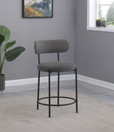 Viola Boucle Upholstered Counter Chair Gray (Set of 2)