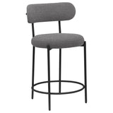 Viola Boucle Upholstered Counter Chair Gray (Set of 2)