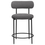 Viola Boucle Upholstered Counter Chair Gray (Set of 2)