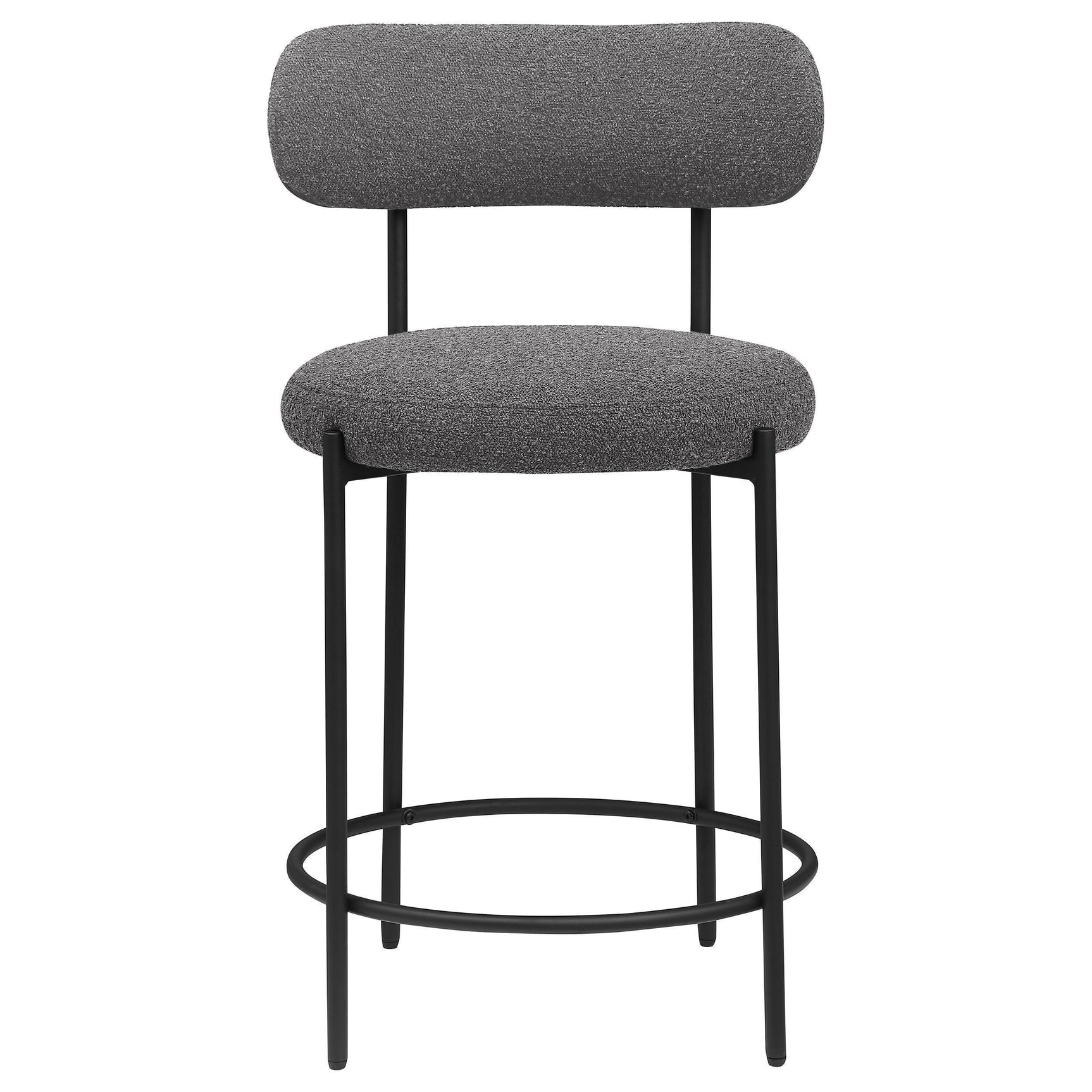 Viola Boucle Upholstered Counter Chair Gray (Set of 2)
