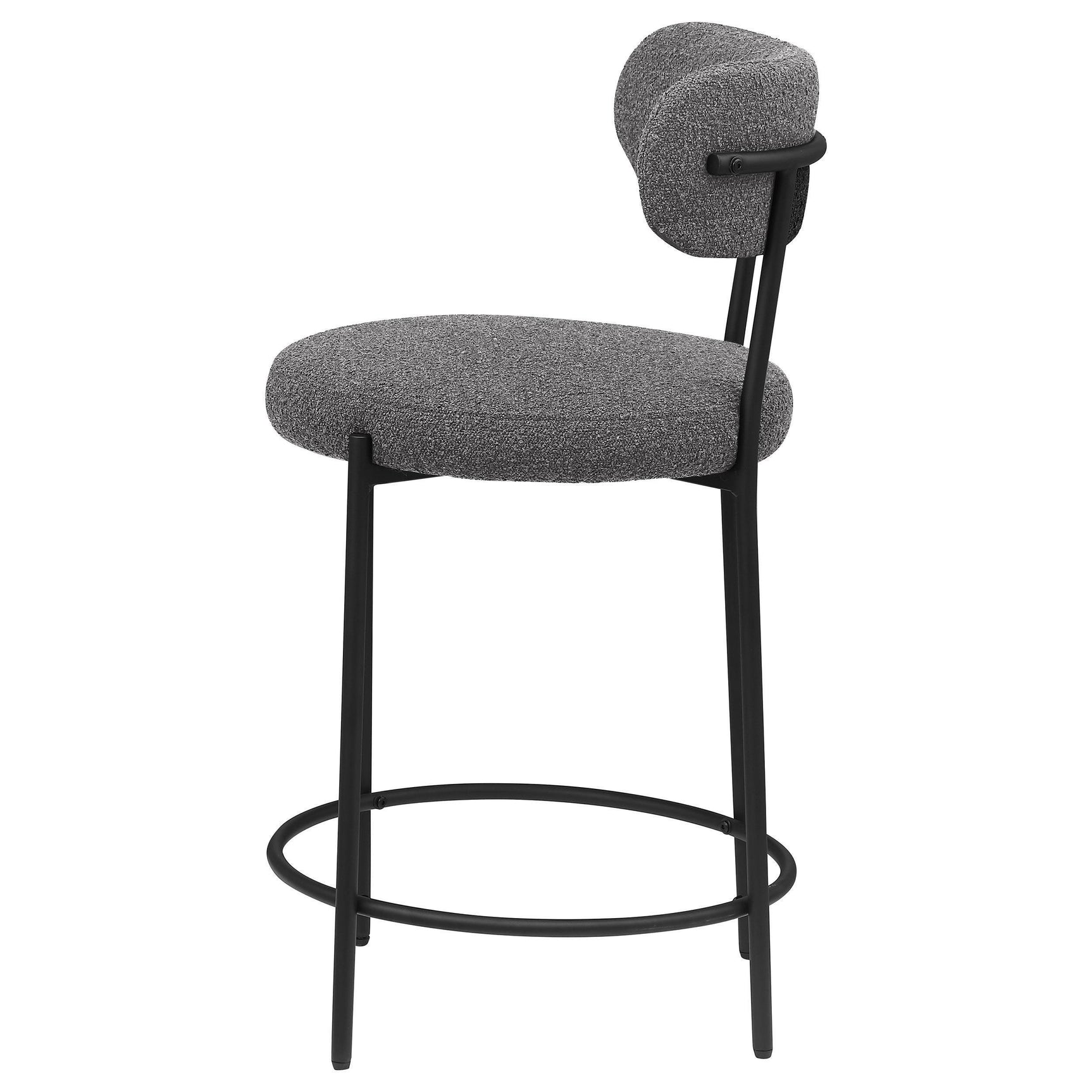 Viola Boucle Upholstered Counter Chair Gray (Set of 2)